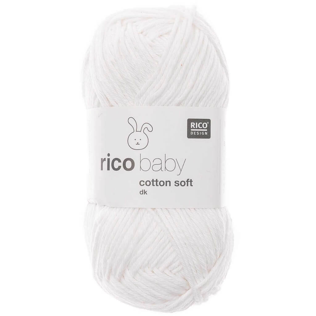 Rico Design Baby Cotton Soft DK 50 g 018 - Schneeweiss Lieblingsgarn