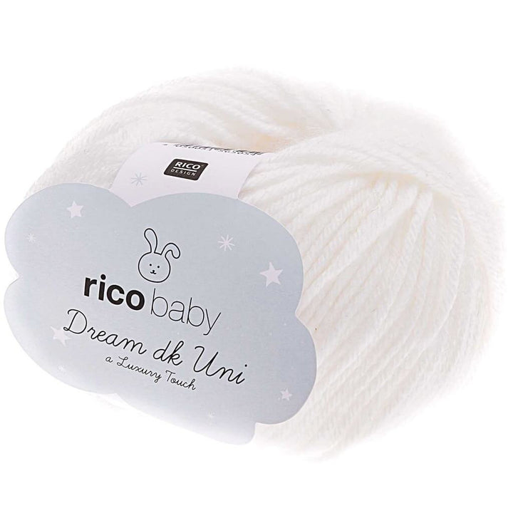 Rico Design Baby Dream Uni DK - 50g 001 - Weiss Lieblingsgarn