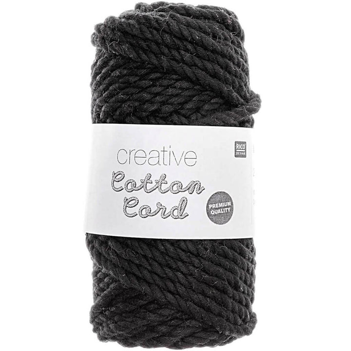 Rico Design Creative Cotton Cord 5mm x 25m Schwarz Lieblingsgarn
