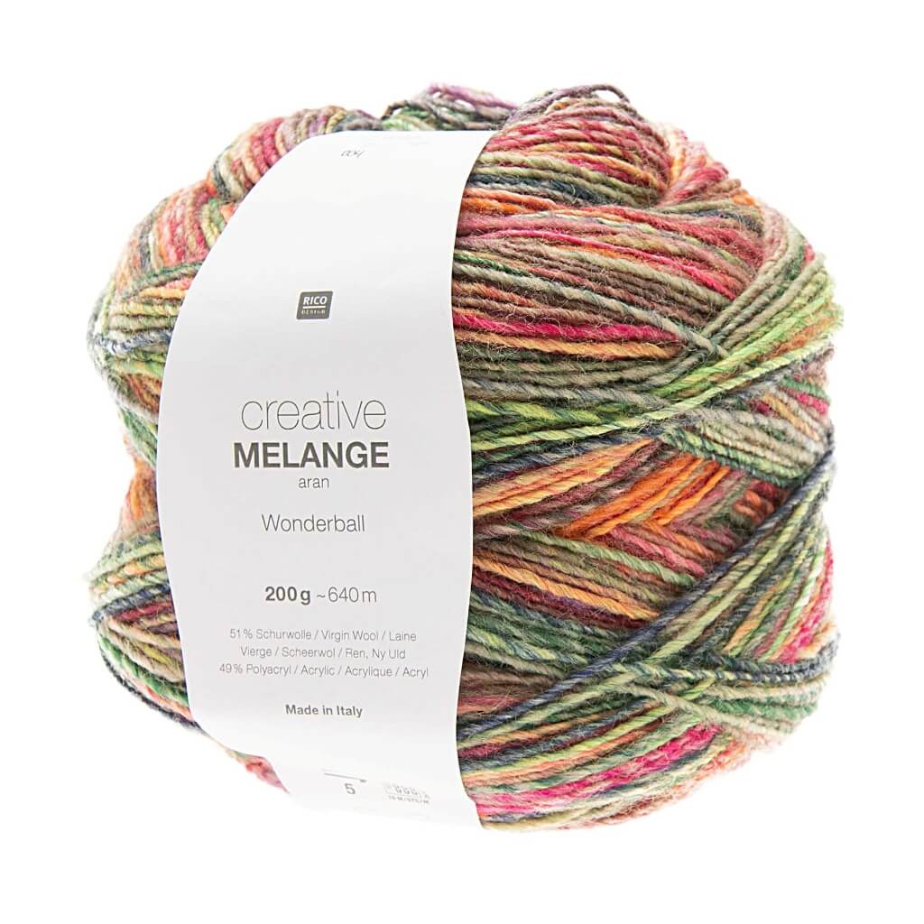 Rico Design Creative Melange Aran Wonderball 200g 004 - Multicolor Lieblingsgarn