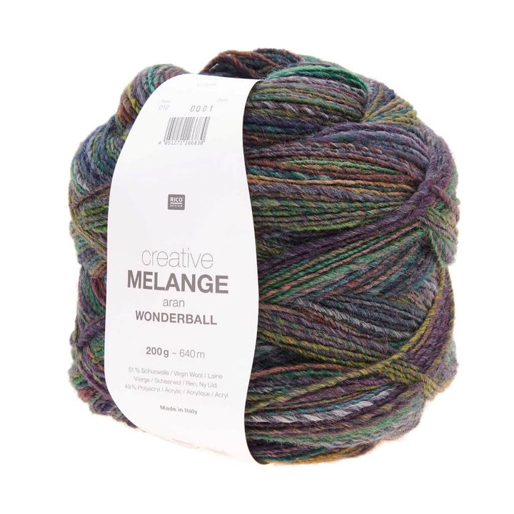 Rico Design Creative Melange Aran Wonderball 200g 012 - Blau-Grün Lieblingsgarn