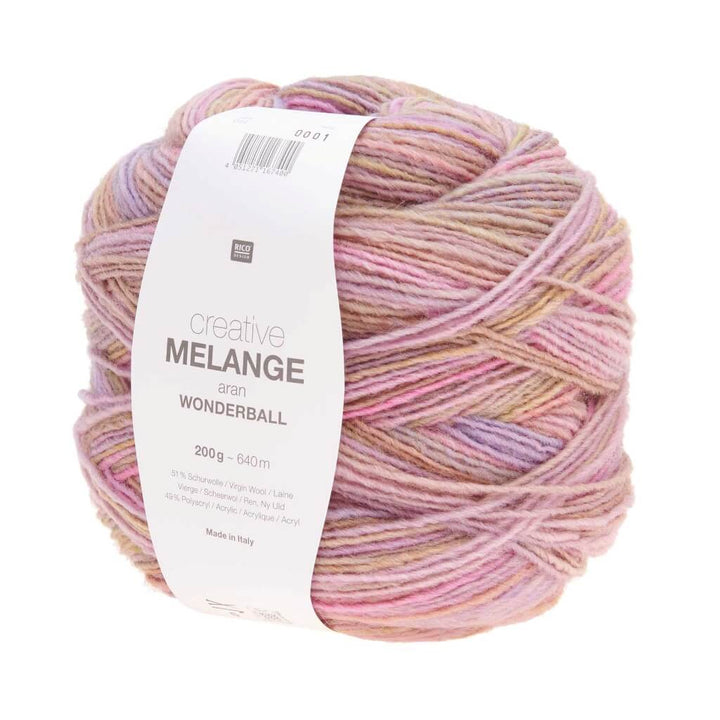 Rico Design Creative Melange Aran Wonderball 200g 014 - Flieder-Pink Lieblingsgarn
