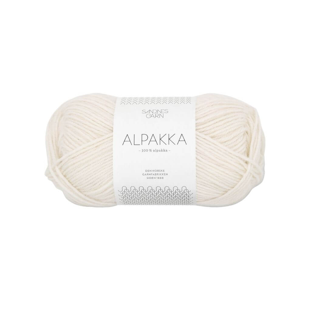 Sandnes Garn Alpakka 50g 1001 - Optisk Hvit Lieblingsgarn