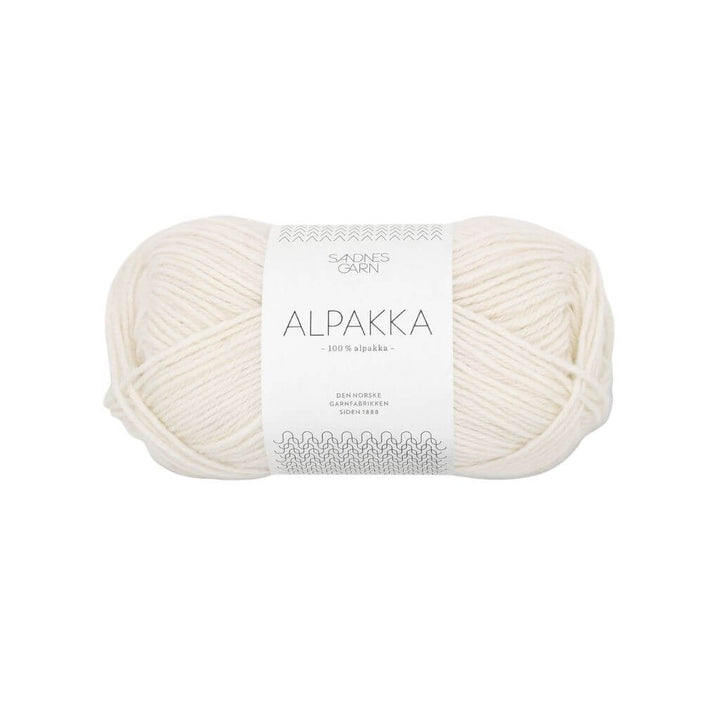 Sandnes Garn Alpakka 50g 1001 - Optisk Hvit Lieblingsgarn