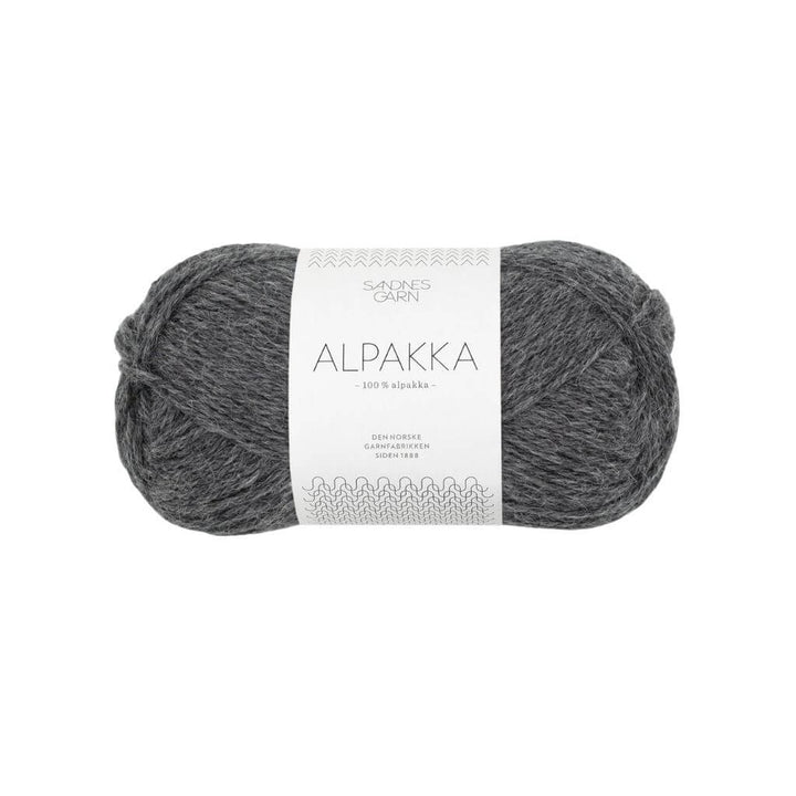Sandnes Garn Alpakka 50g 1053 - Mørk Gråmelert Lieblingsgarn
