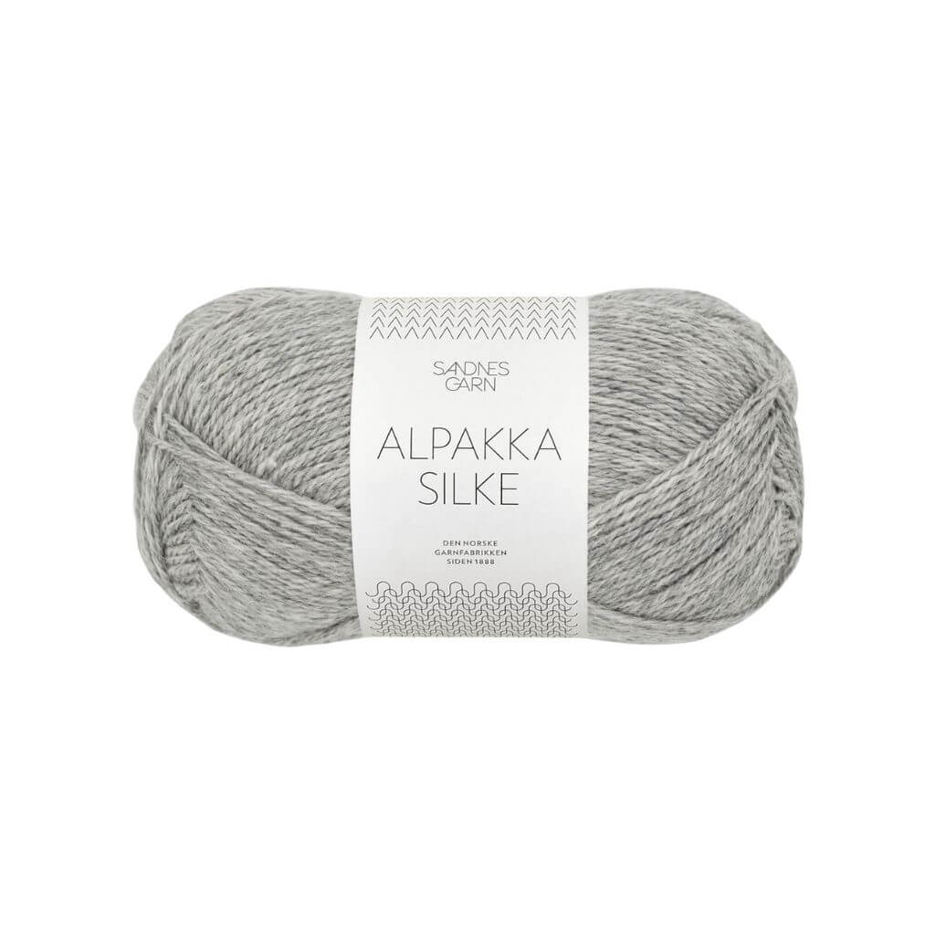 Sandnes Garn Alpakka Silke 50 g 1042 - Lys Gråmelert Lieblingsgarn