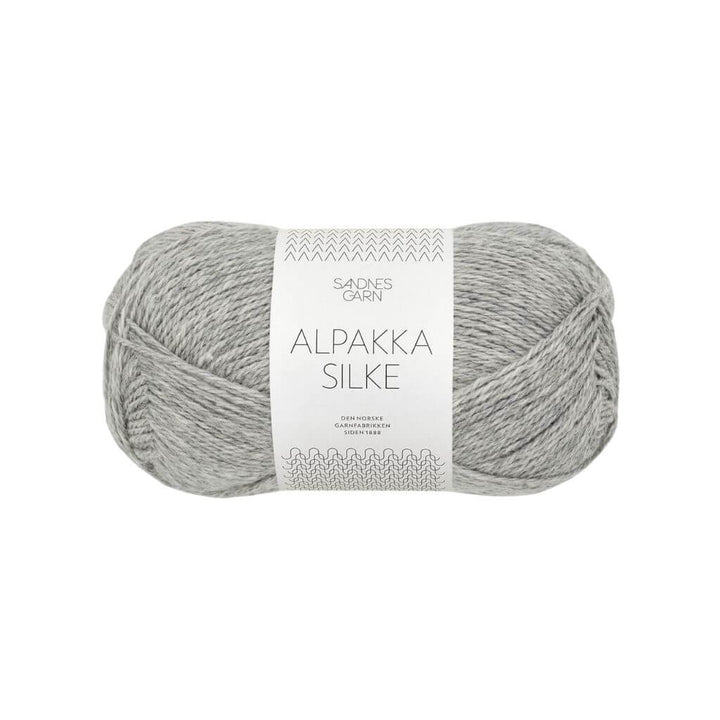 Sandnes Garn Alpakka Silke 50 g 1042 - Lys Gråmelert Lieblingsgarn