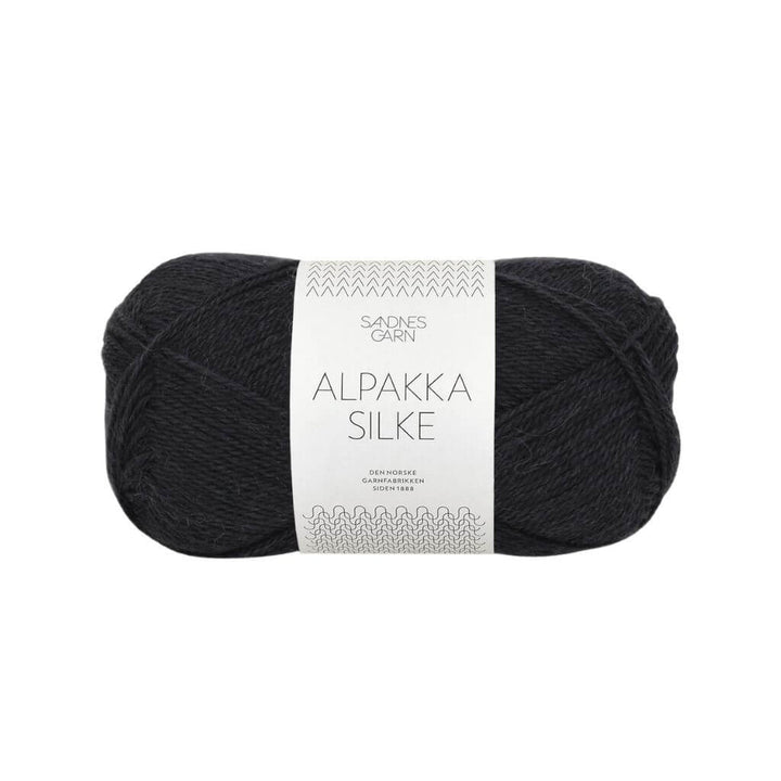 Sandnes Garn Alpakka Silke 50 g 1099 - Sort Lieblingsgarn