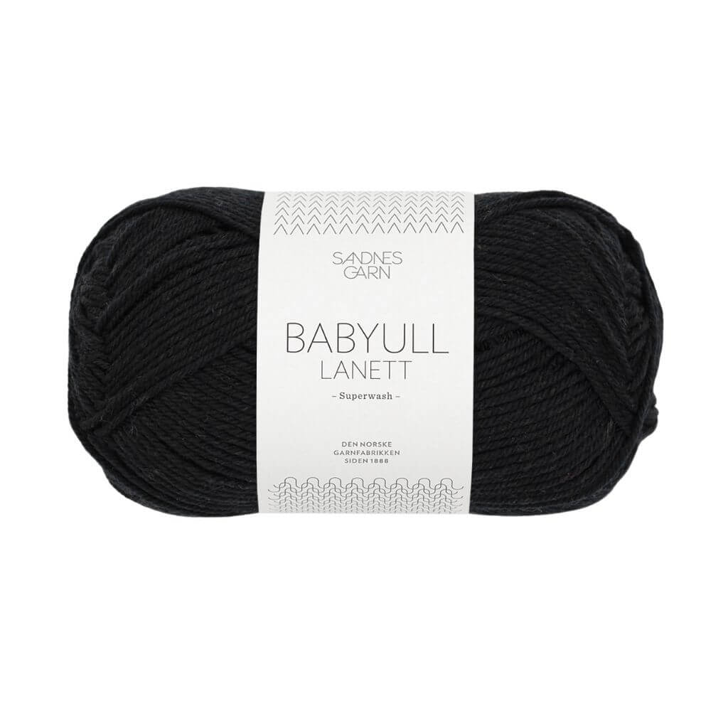 Sandnes Garn Babyull Lanett - 50g 1099 - Svart Lieblingsgarn