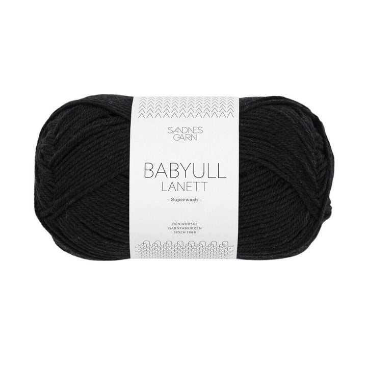 Sandnes Garn Babyull Lanett - 50g 1099 - Svart Lieblingsgarn