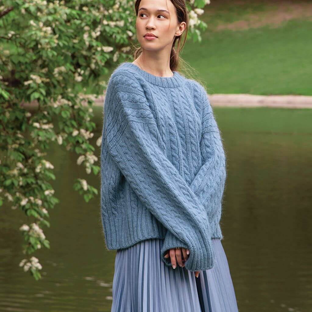 Bonnie Zopfpullover - Sandnes Garn Heft 2210 DIY Modell 8 Lieblingsgarn