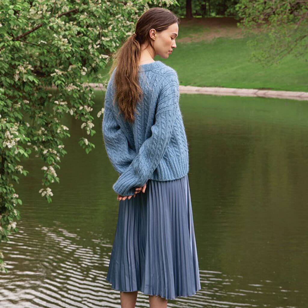 Bonnie Zopfpullover - Sandnes Garn Heft 2210 DIY Modell 8 Lieblingsgarn