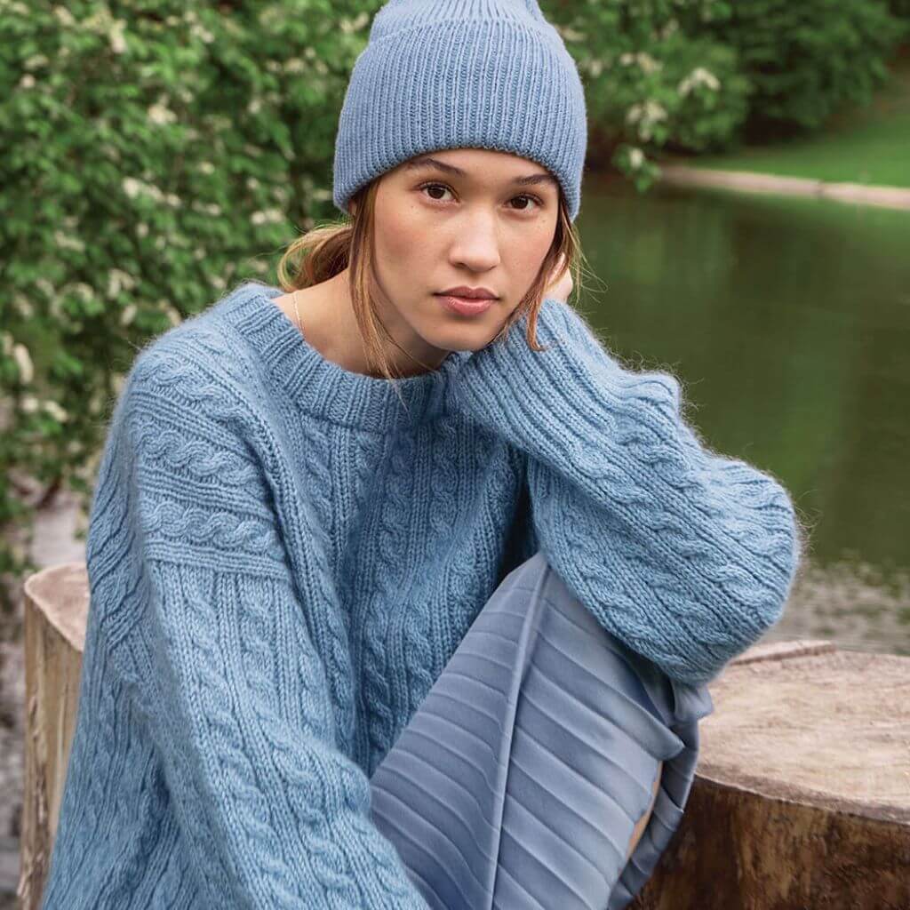 Bonnie Zopfpullover - Sandnes Garn Heft 2210 DIY Modell 8 Lieblingsgarn