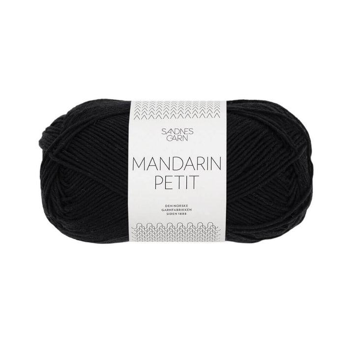 Sandnes Garn Mandarin Petit 50g 1099 - Svart Lieblingsgarn