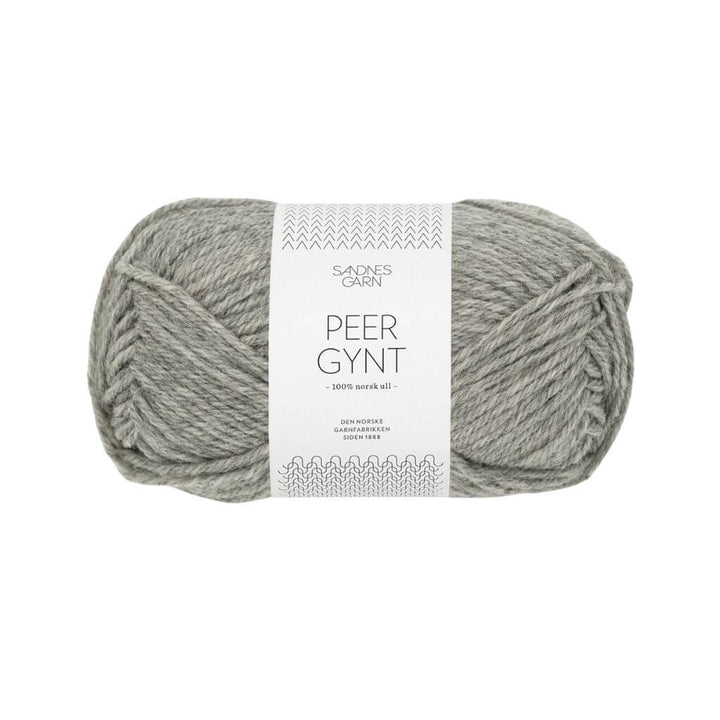 Sandnes Garn Peer Gynt 50 g - Reine Schurwolle 1042 - Gråmelert Lieblingsgarn