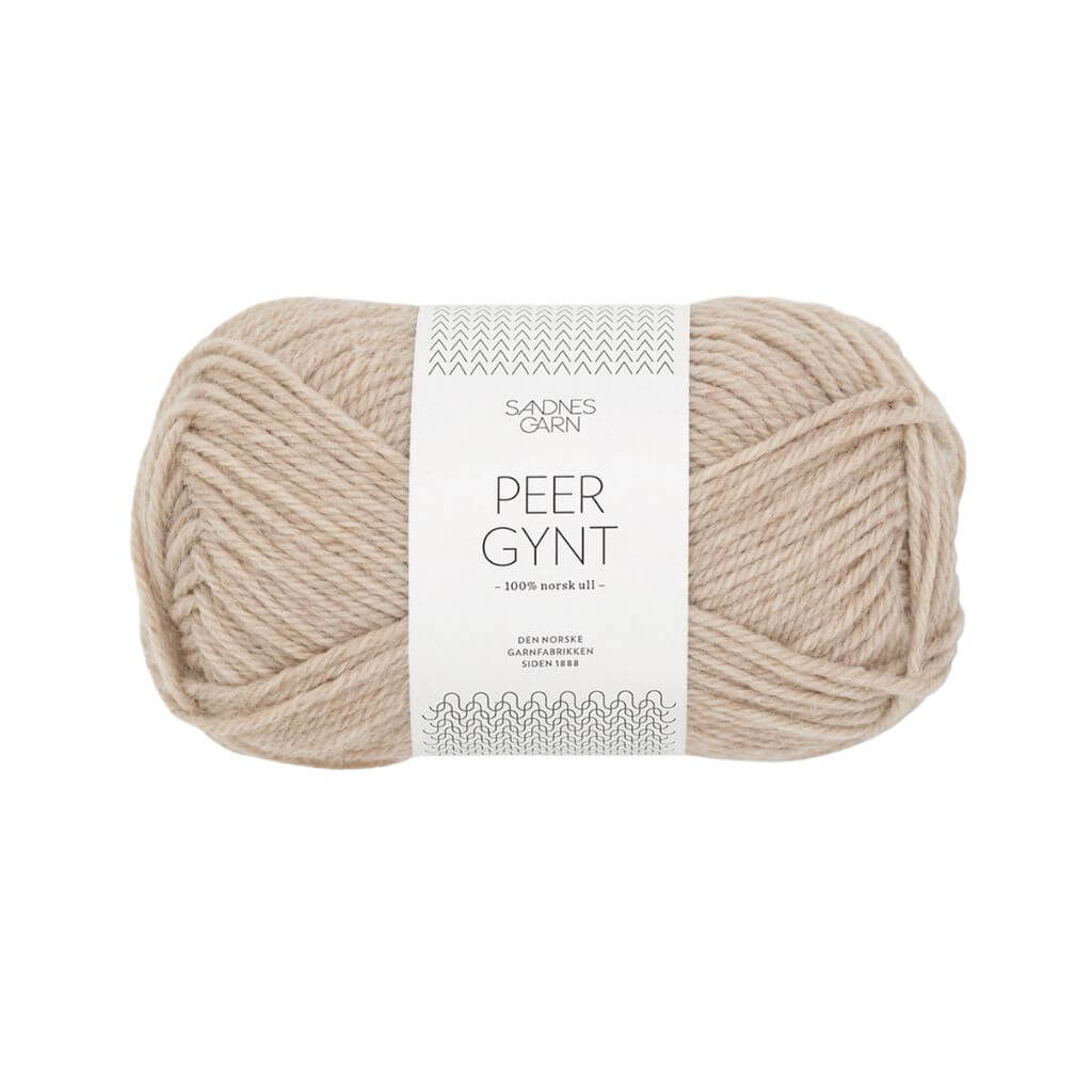 Sandnes Garn Peer Gynt 50 g - Reine Schurwolle 3021 - Lys Beigemelert Lieblingsgarn