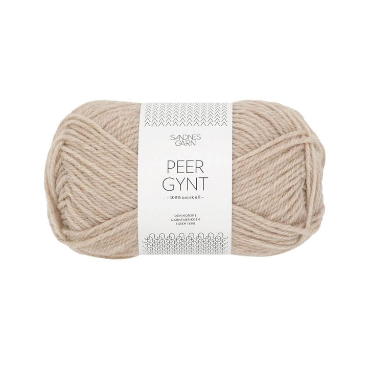 Sandnes Garn Peer Gynt 50 g - Reine Schurwolle 3021 - Lys Beigemelert Lieblingsgarn