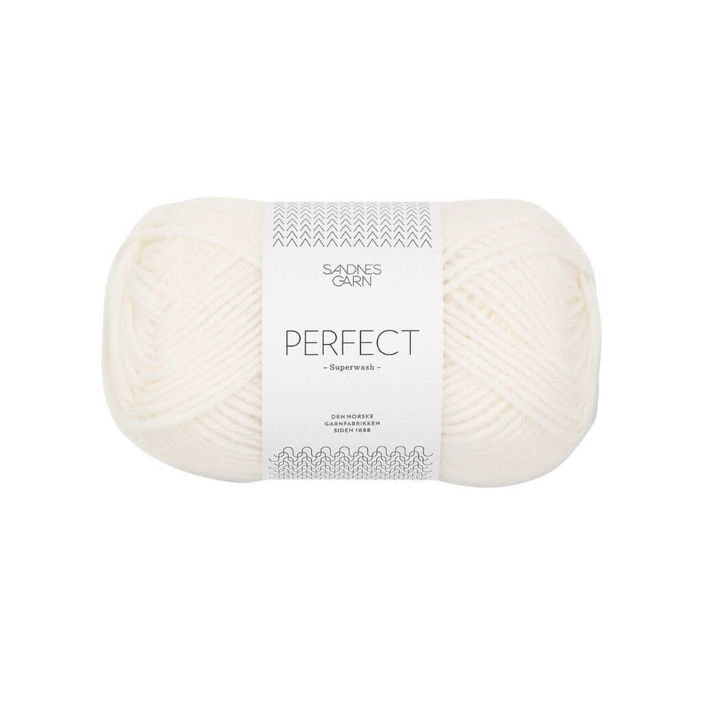 Sandnes Garn Perfect 50g 1002 - Hvit Lieblingsgarn
