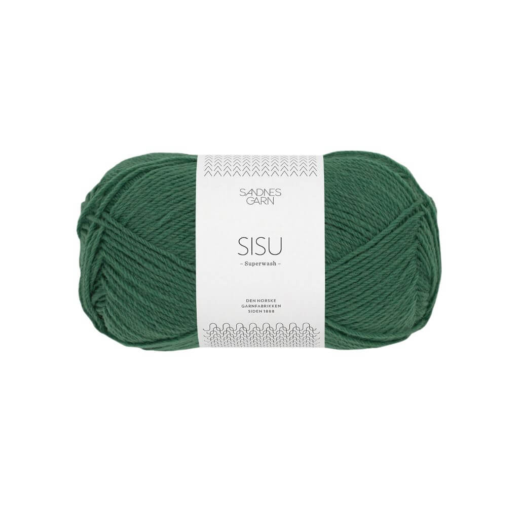 Sandnes Garn Sisu 50 g - Sockenwolle Superwash 8063 - Mørk Grønn Lieblingsgarn