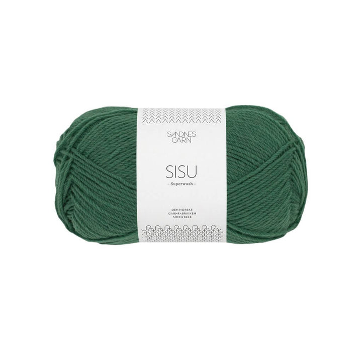Sandnes Garn Sisu 50 g - Sockenwolle Superwash 8063 - Mørk Grønn Lieblingsgarn