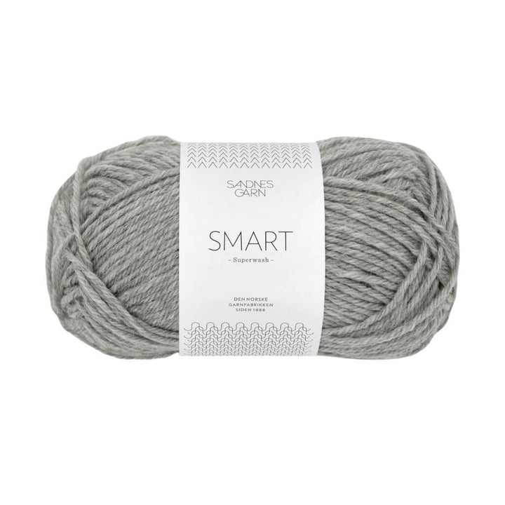 Sandnes Garn Smart - 50g 1042 - Gråmelert Lieblingsgarn