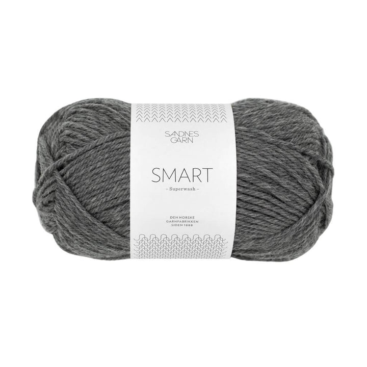 Sandnes Garn Smart - 50g 1053 - Mørk Gråmelert Lieblingsgarn