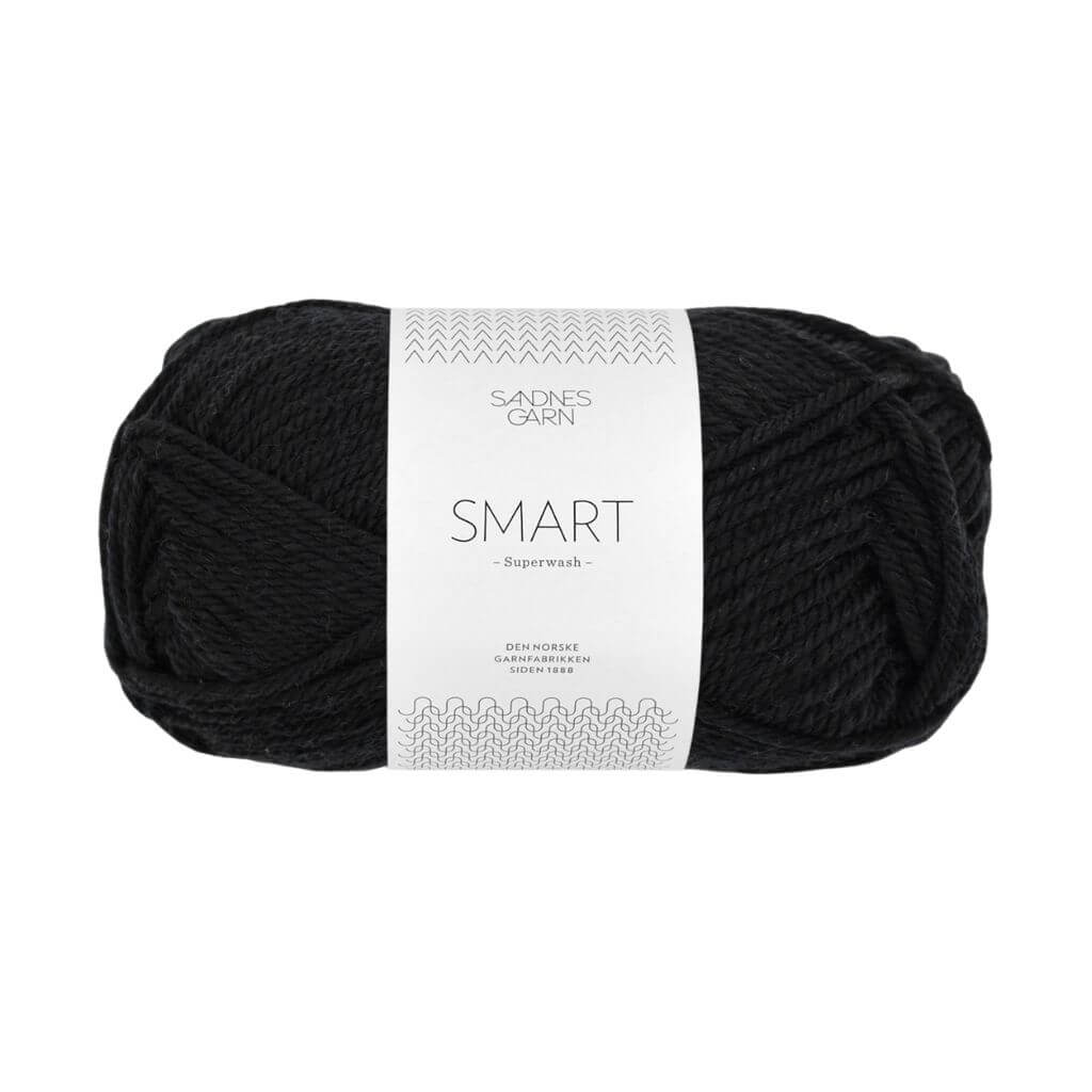Sandnes Garn Smart - 50g 1099 - Svart Lieblingsgarn