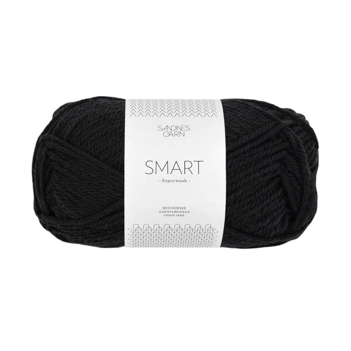 Sandnes Garn Smart - 50g 1099 - Svart Lieblingsgarn
