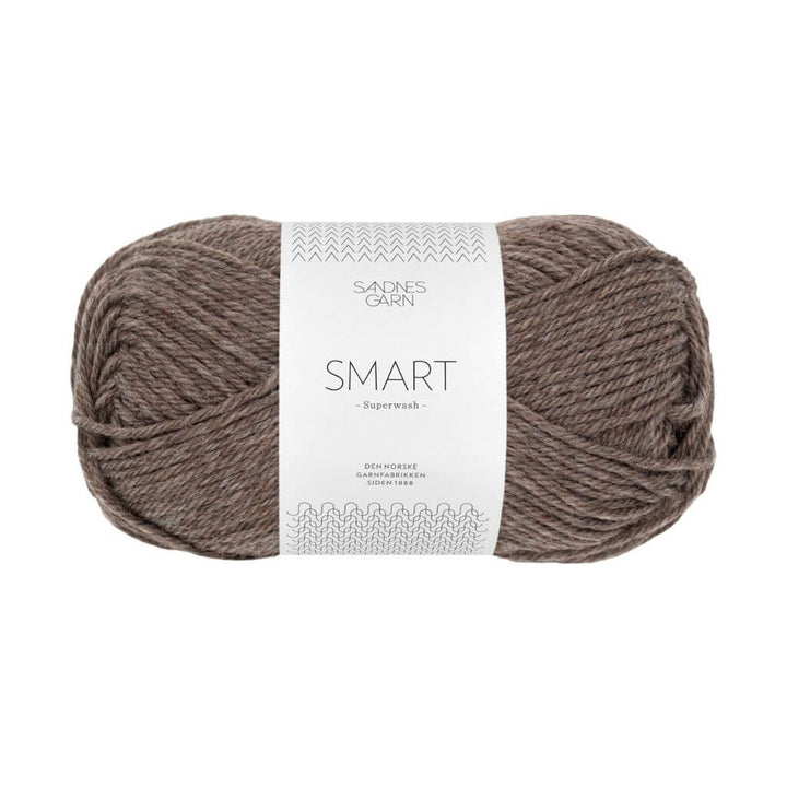 Sandnes Garn Smart - 50g 2652 - Mellombrun melert Lieblingsgarn