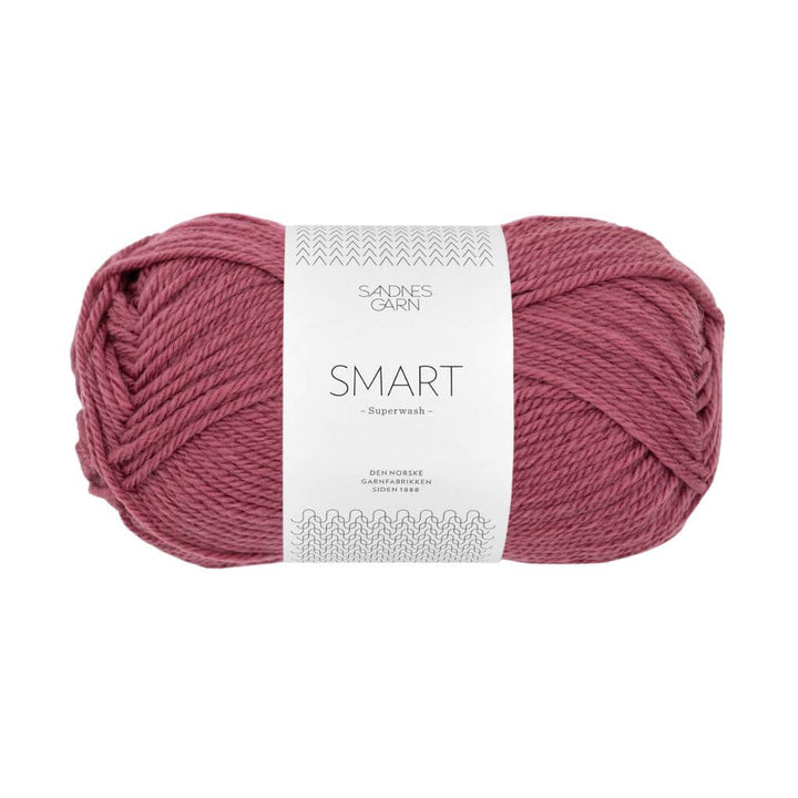 Sandnes Garn Smart - 50g 4244 - Mørk Gammelrosa Lieblingsgarn
