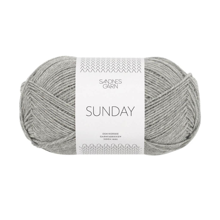 Sandnes Garn Sunday - 50g 1042 - Gråmelert Lieblingsgarn