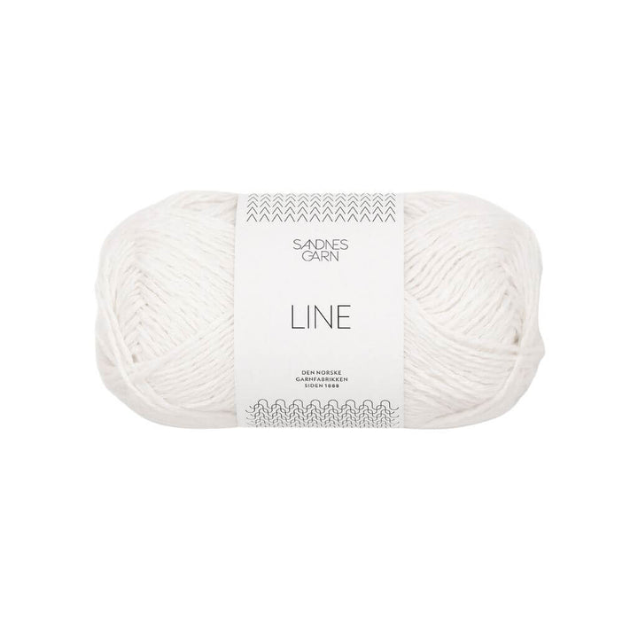 Sandnes Garn Line - 50g 1002 - Hvit Lieblingsgarn