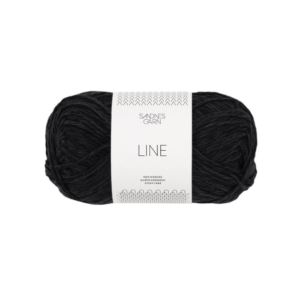 Sandnes Garn Line - 50g 1099 - Sort Lieblingsgarn