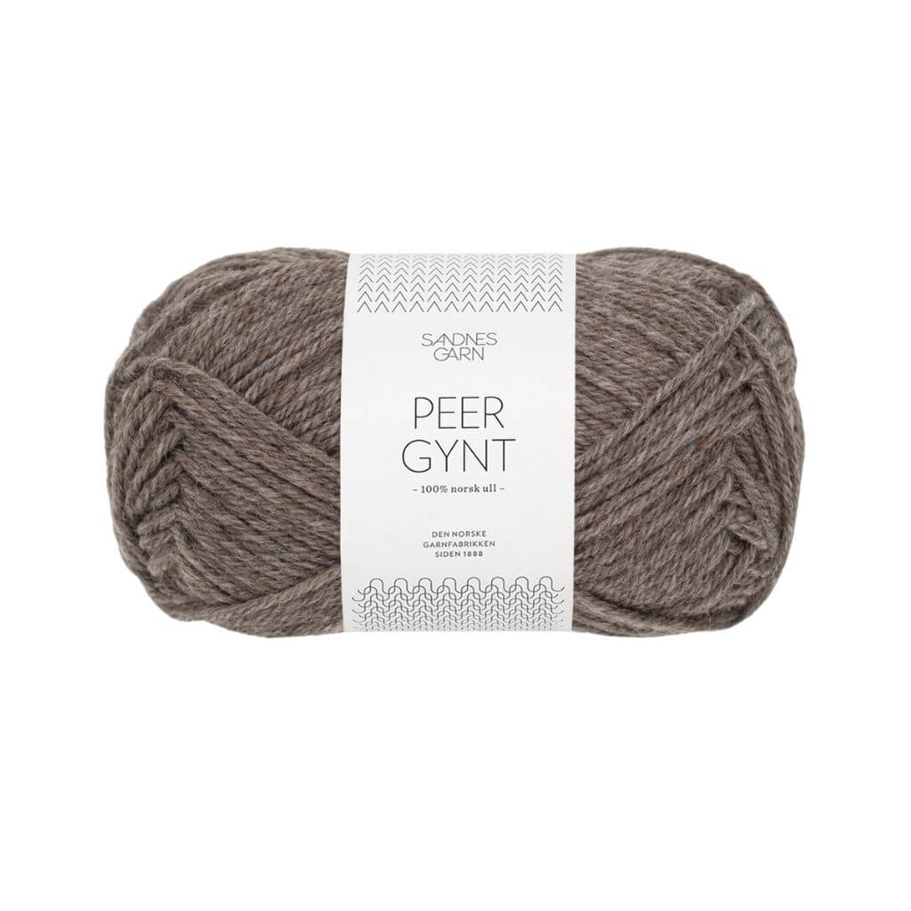 Sandnes Garn Peer Gynt 50 g - Reine Schurwolle 2652 - Mellombrun melert Lieblingsgarn