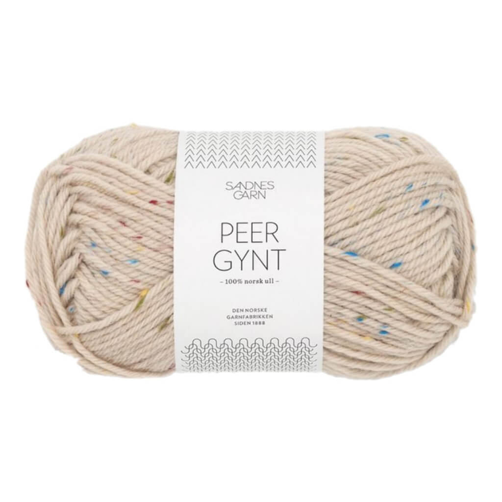 Sandnes Garn Peer Gynt 50 g - Reine Schurwolle 2720 - Marzipan Tutti Frutti Tweed Lieblingsgarn