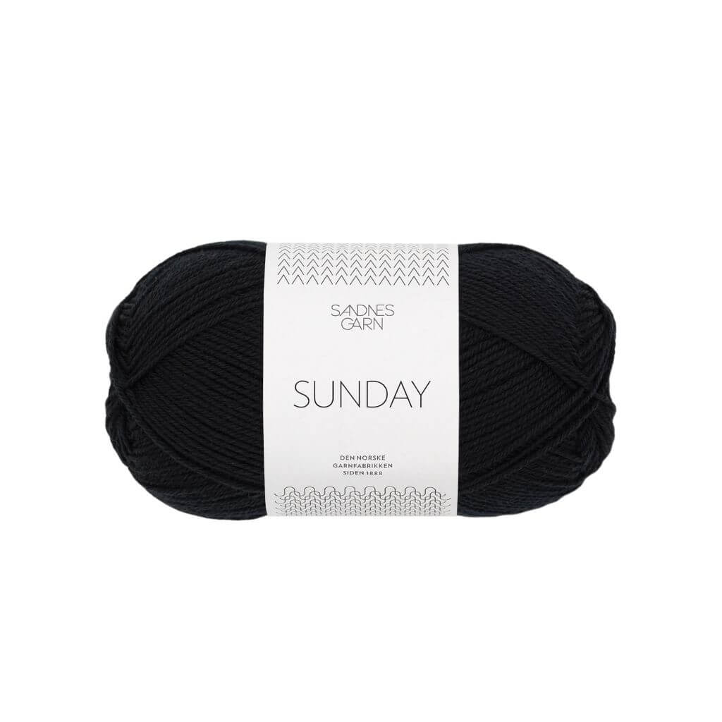 Sandnes Garn Sunday - 50g 1099 - Svart Lieblingsgarn