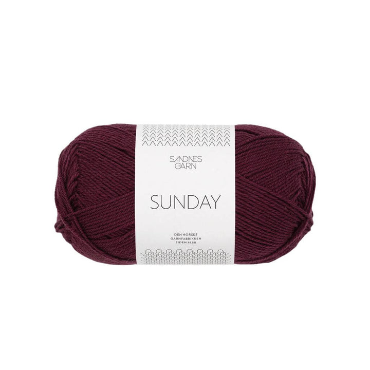 Sandnes Garn Sunday - 50g 4372 - Dyp Burgunder Lieblingsgarn