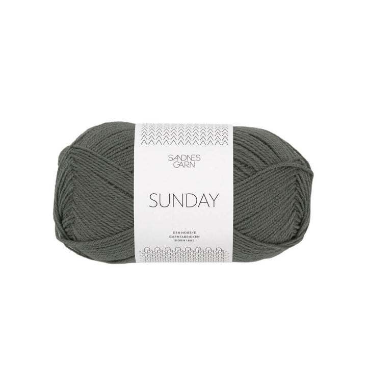 Sandnes Garn Sunday - 50g 9071 - Støvet Olivengrønn Lieblingsgarn