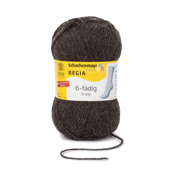 Schachenmayr Regia 6-fädig Sockenwolle 50g 522 - Anthrazit meliert Lieblingsgarn