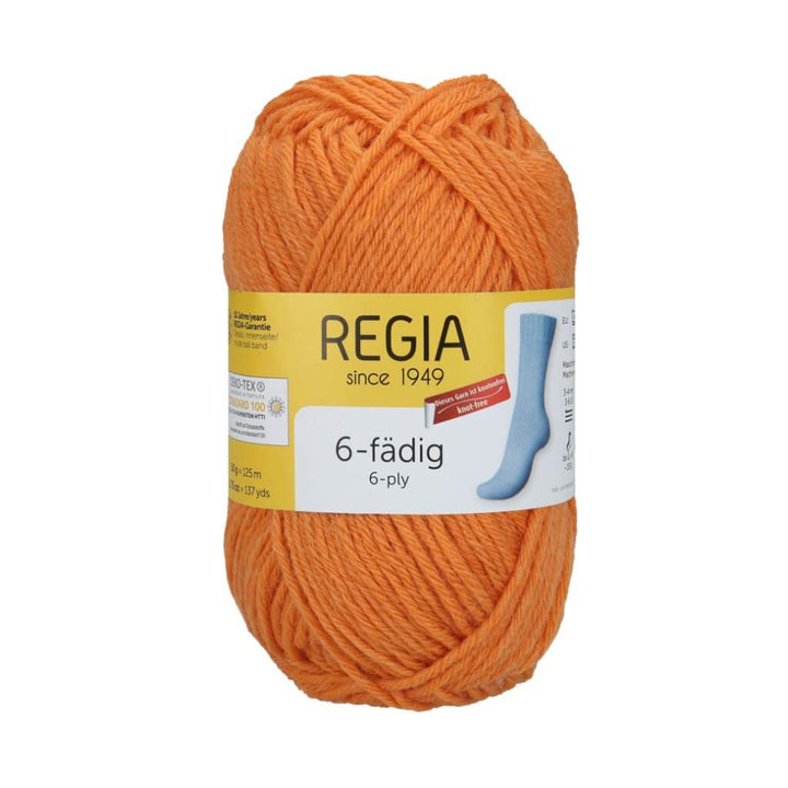 Schachenmayr Regia 6-fädig Sockenwolle 50g 1054 - Kürbis Lieblingsgarn