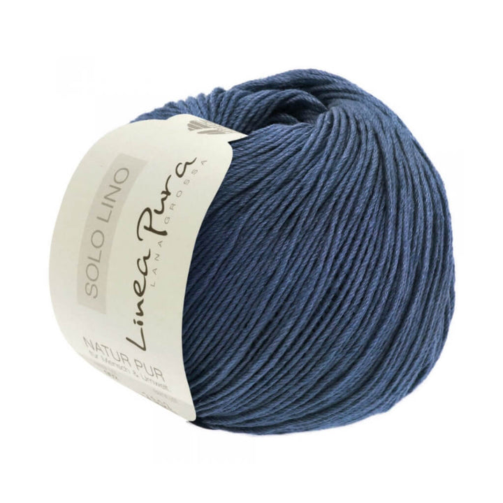 Lana Grossa Solo Lino 50 g 13 - Stahlblau Lieblingsgarn