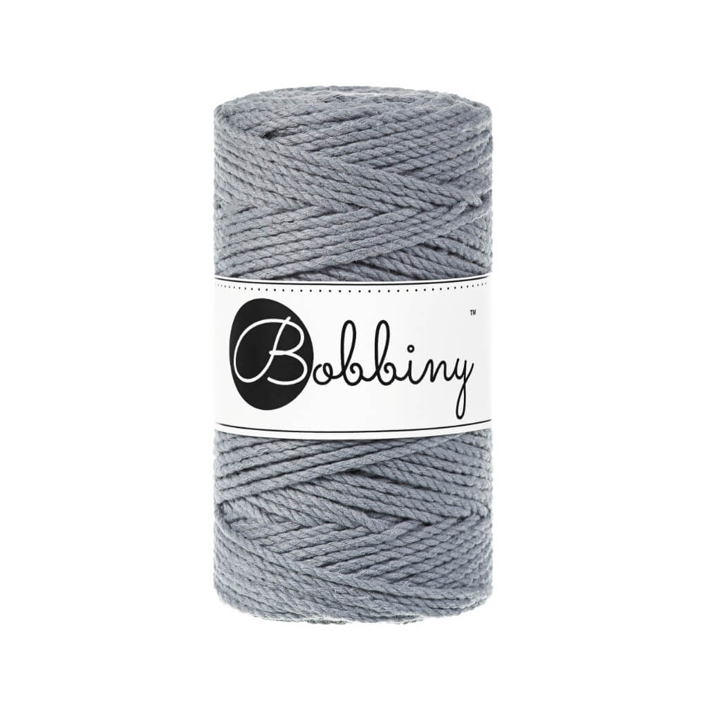 Bobbiny Makramee Garn 3mm gedreht Steel Lieblingsgarn