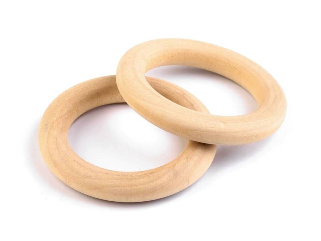 10 Holzringe aus Birke 49 mm Lieblingsgarn