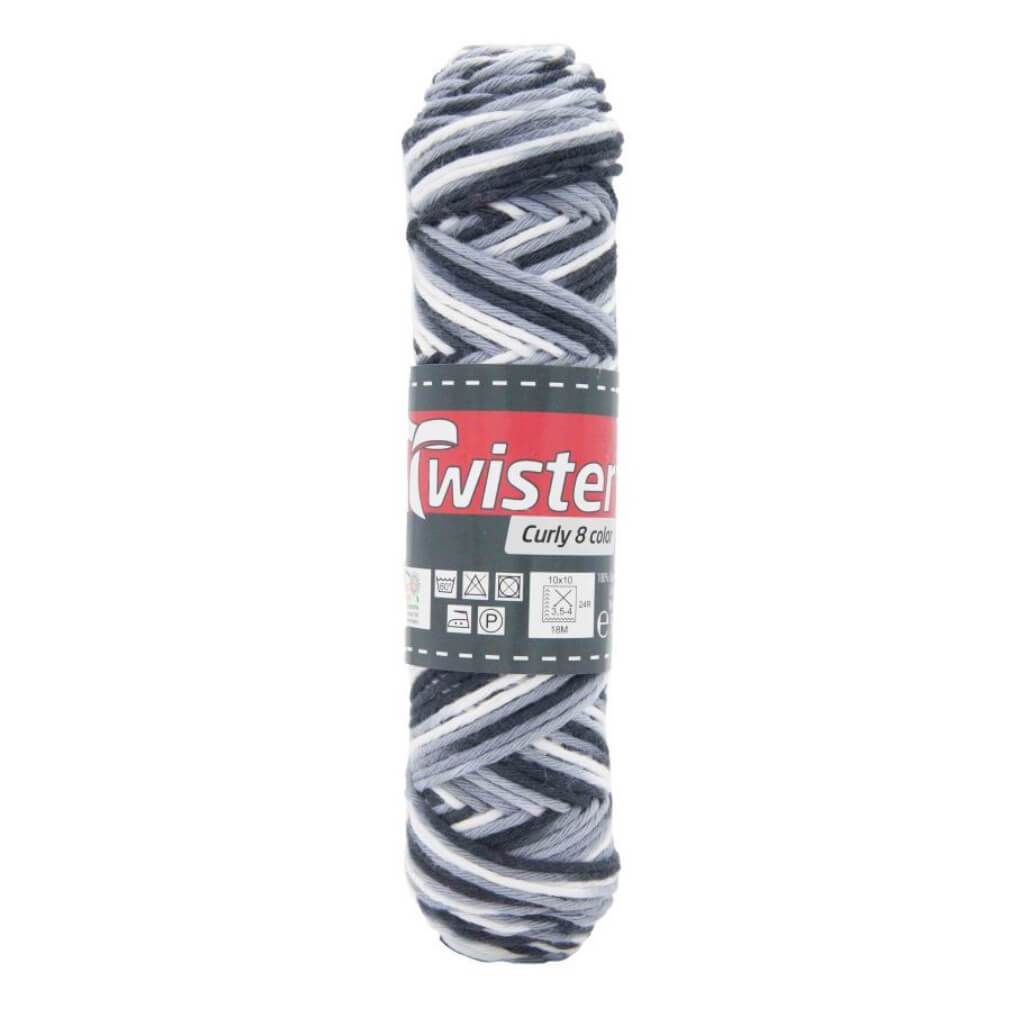 Twister Curly 8F Color 50g 104 - Silber/Grau Lieblingsgarn