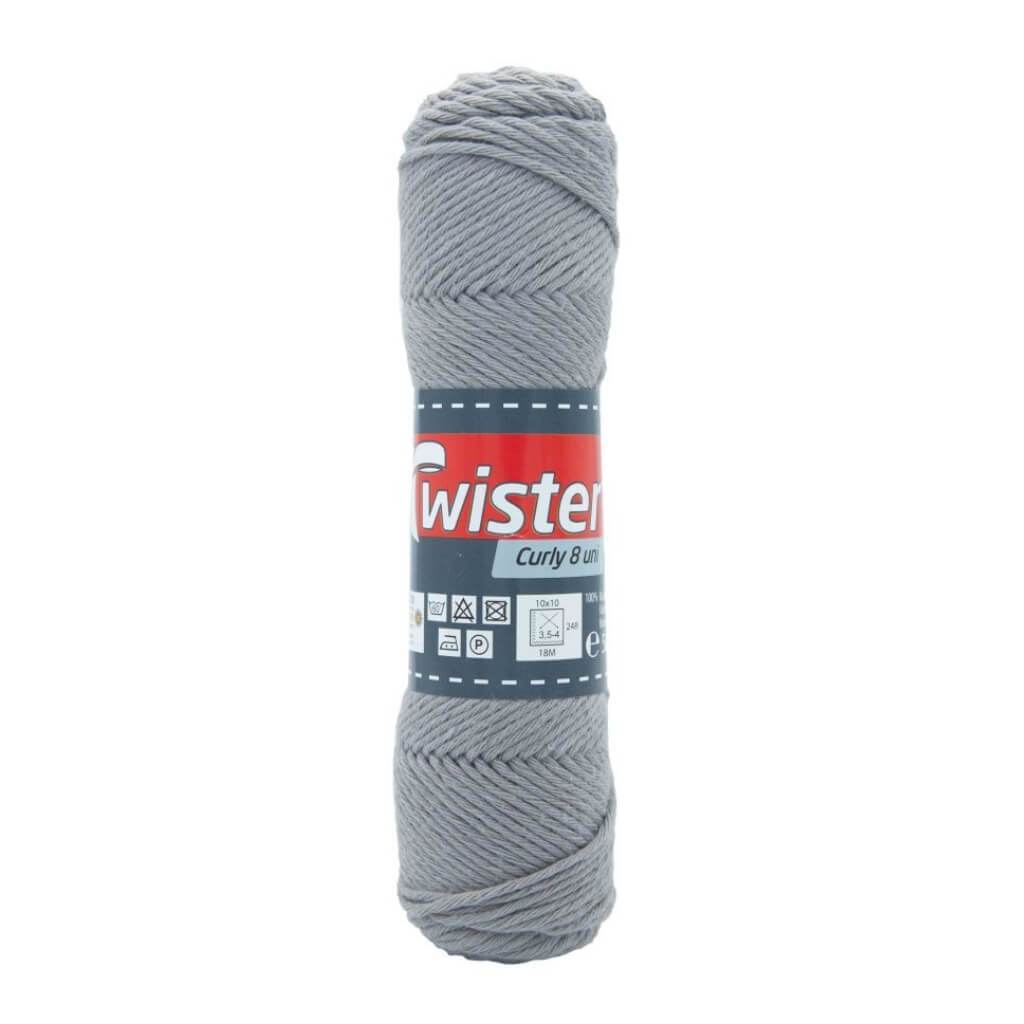 Twister Curly 8 50g - Topflappengarn 18 - Mausgrau Lieblingsgarn