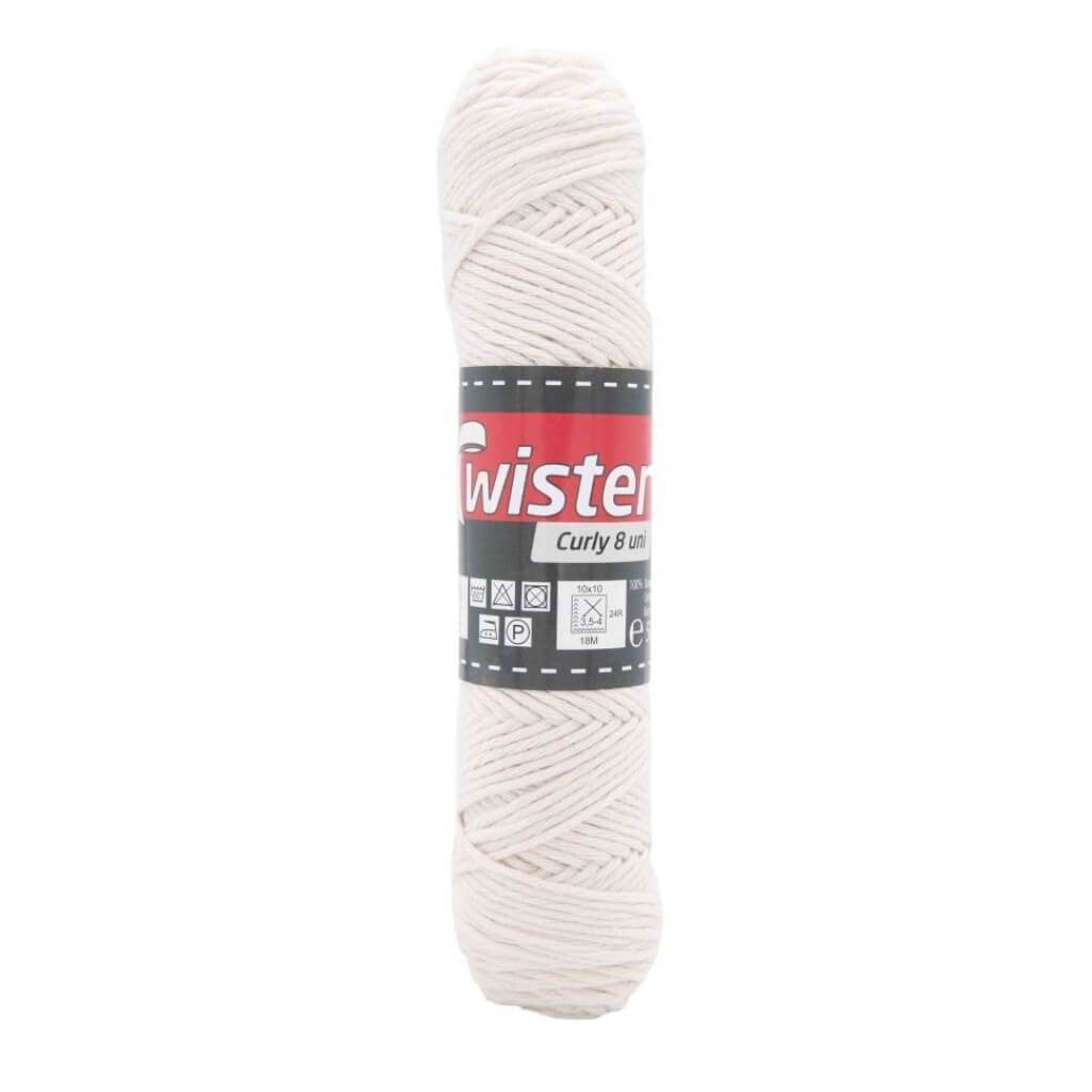 Twister Curly 8 50g - Topflappengarn 20 - Natur Lieblingsgarn