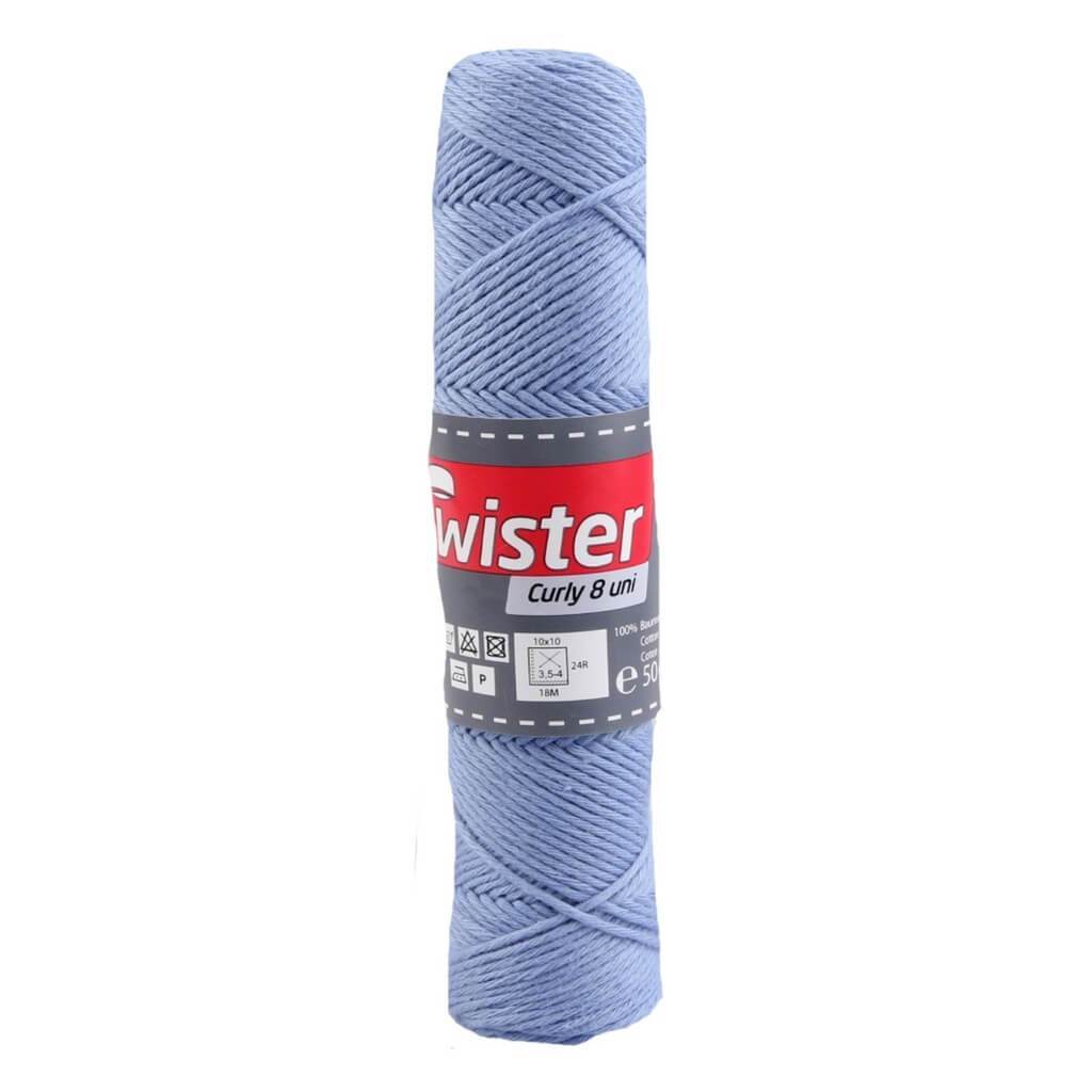 Twister Curly 8 50g - Topflappengarn 53 - Blau Lieblingsgarn
