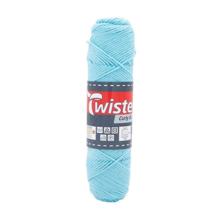 Twister Curly 8 50g - Topflappengarn 61 - Hell-Tuerkis Lieblingsgarn