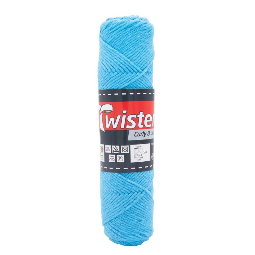 Twister Curly 8 50g - Topflappengarn 65 - Tuerkis Lieblingsgarn