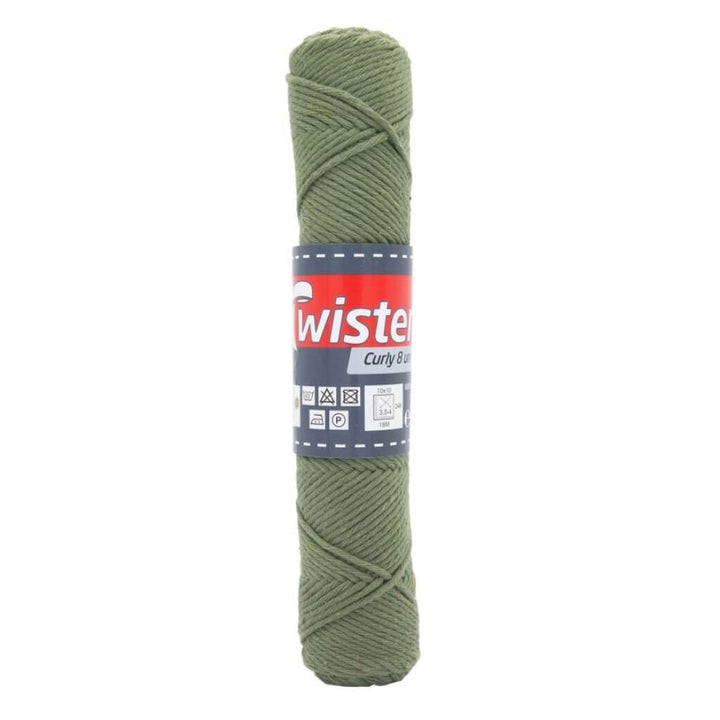 Twister Curly 8 50g - Topflappengarn 73 - Oliv Lieblingsgarn
